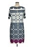Eliza J Print Blue Casual Dress Size 14 - photo 2