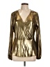 MICHAEL Michael Kors Metallic Gold Long Sleeve Blouse Size L - photo 1