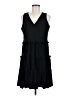 Tommy Hilfiger Solid Black Casual Dress Size 8 - photo 1