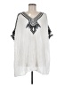 Neiman Marcus 100% Viscose Silver Short Sleeve Blouse Size M - photo 1