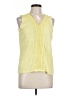 Talbots 100% Cotton Yellow Sleeveless Blouse Size Lg Petite - photo 1