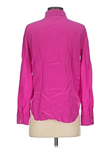 Amanda Uprichard Long Sleeve Silk Top (view 2)