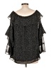 Max Edition 100% Polyester Black 3/4 Sleeve Blouse Size L - photo 2