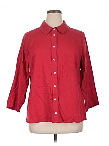 Soft Surroundings 3/4 Sleeve Button-Down Shirt (view 1)
