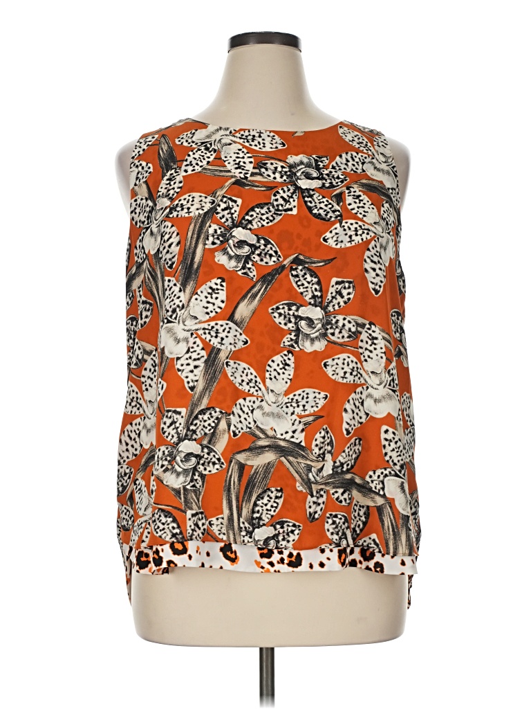 Pre-owned Chico's Sleeveless Blouse In Orange