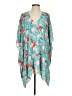 Buddy Love 100% Polyester Tropical Teal Casual Dress Size Sm - Med - photo 1