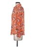 ModCloth 100% Polyester Floral Orange Long Sleeve Blouse Size S - photo 5