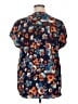 Pleione 100% Polyester Blue Short Sleeve Blouse Size XL - photo 2