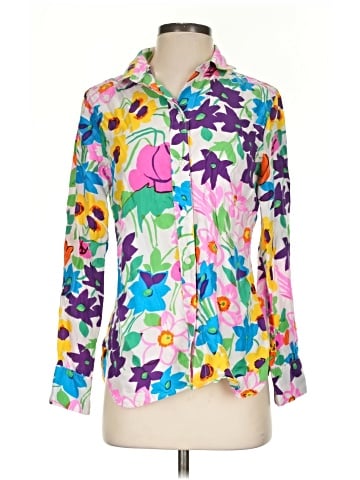 J.Crew Collection Long Sleeve Silk Top (view 1)