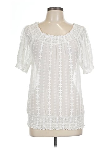 INC International Concepts Short Sleeve Blouse (view 1)