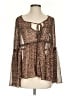 Buddy Love 100% Polyester Brown Long Sleeve Blouse Size S - photo 1