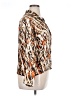 Worthington Animal Print Brown Long Sleeve Blouse Size XL - photo 4