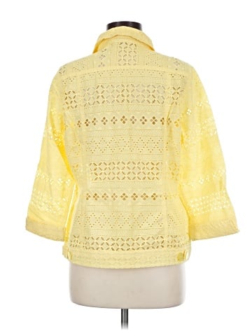 Draper's & Damon's 3/4 Sleeve Button-Down Shirt (view 2)
