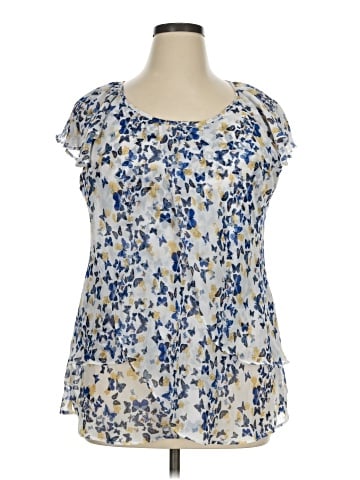 Roz & Ali Short Sleeve Blouse (view 1)