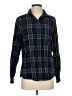 L.L.Bean 100% Cotton Plaid Blue Long Sleeve Button-Down Shirt Size XS - photo 1