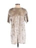 Double Zero Metallic Silver Short Sleeve Blouse Size S - photo 1
