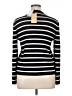 Halogen Stripes Black Turtleneck Sweater Size XL - photo 2