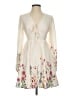 Cider 100% Polyester Floral Ivory Casual Dress Size XXS - photo 1