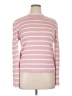 Halogen Stripes Pink Turtleneck Sweater Size XL - photo 1