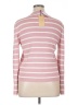 Halogen Stripes Pink Turtleneck Sweater Size XL - photo 2