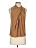 Green Envelope Brown Sleeveless Blouse Size S - photo 1