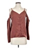 Lumiere 100% Polyester Brown Long Sleeve Blouse Size S - photo 1
