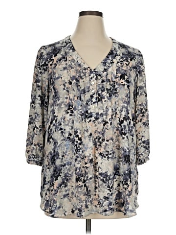 Rose + Olive 3/4 Sleeve Blouse (view 1)