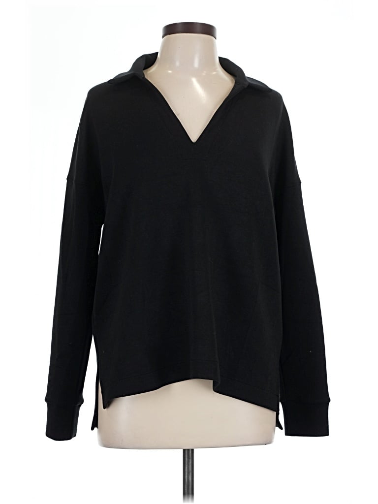 Pre-owned Spanx Long Sleeve T-shirt In Black