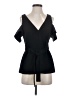 BCBGMAXAZRIA Black Short Sleeve Blouse Size S - photo 1
