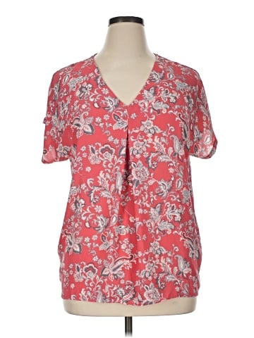 Ann Taylor LOFT Outlet Short Sleeve Henley (view 1)