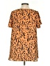 Buddy Love Animal Print Orange Short Sleeve Blouse Size S - photo 2