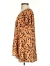 Buddy Love Animal Print Orange Short Sleeve Blouse Size S - photo 5