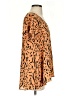 Buddy Love Animal Print Orange Short Sleeve Blouse Size S - photo 4