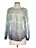 Sundance 100% Silk Blue Long Sleeve Silk Top Size S - photo 1
