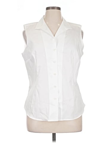 Jones New York Signature Sleeveless Button-Down Shirt (view 1)