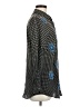 ETRO 100% Silk Houndstooth Black Long Sleeve Silk Top Size EU (IT) 44 / US 8 - photo 4
