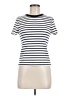 Old Navy Stripes Ivory Short Sleeve Turtleneck Size M - photo 1