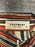 Equipment Stripes Brown Long Sleeve Blouse Size S - photo 7