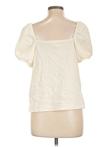 Madewell Jacquard Square-Neck Puff-Sleeve Top (view 2)