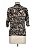 Style&Co Animal Print Black Short Sleeve Blouse Size Lg Petite - photo 2