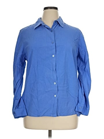 Appleseeds 3/4 Sleeve Button-Down Shirt (view 1)