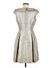 Tahari by ASL Metallic Silver Cocktail Dress Size 6 Petite - photo 2
