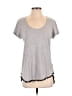Caslon 100% Cotton Gray Short Sleeve Top Size S - photo 1
