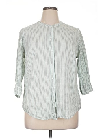 Lane Bryant 3/4 Sleeve Button-Down Shirt (view 1)