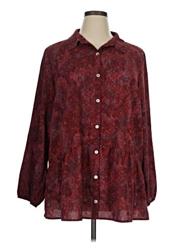 LOGO by Lori Goldstein 3/4 Sleeve Blouse (view 1)