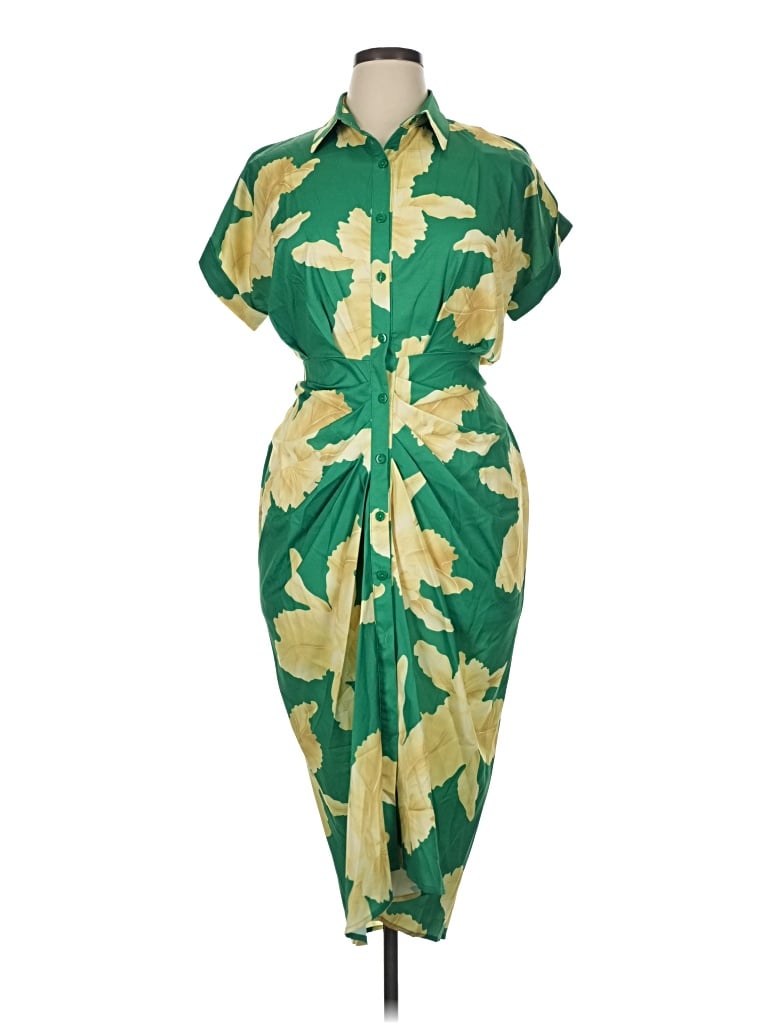 Assorted Brands Casual Dress In Green