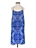 Tori Richard 100% Polyester Print Blue Casual Dress Size 00 - photo 1