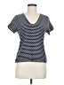 Armani Collezioni 100% Polyester Blue Short Sleeve Top Size 6 - photo 1