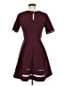 Mi ami Solid Burgundy Cocktail Dress Size M - photo 2