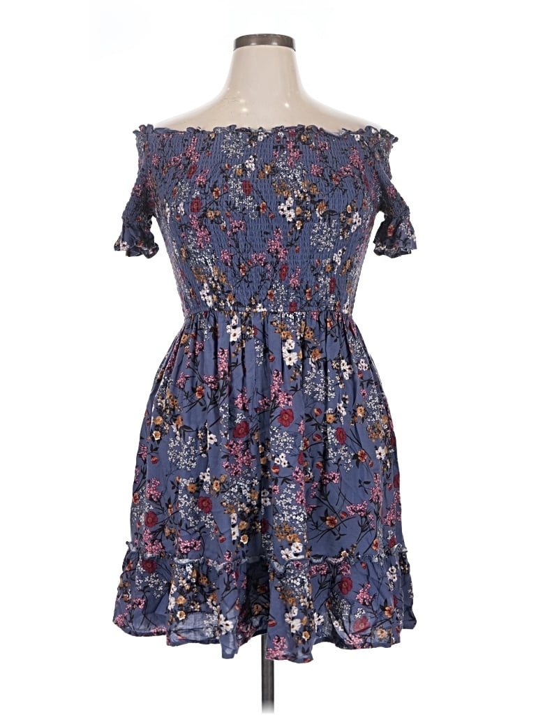 Pre-owned Xhilaration Casual Dress In Blue
